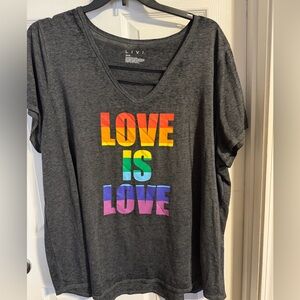 Gray Love is Love T-Shirt